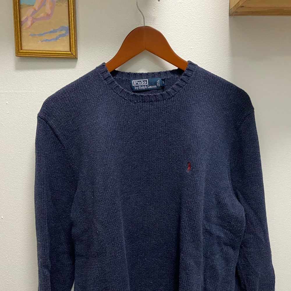 Polo Ralph Lauren 100% Cotton Dark Blue Sweater